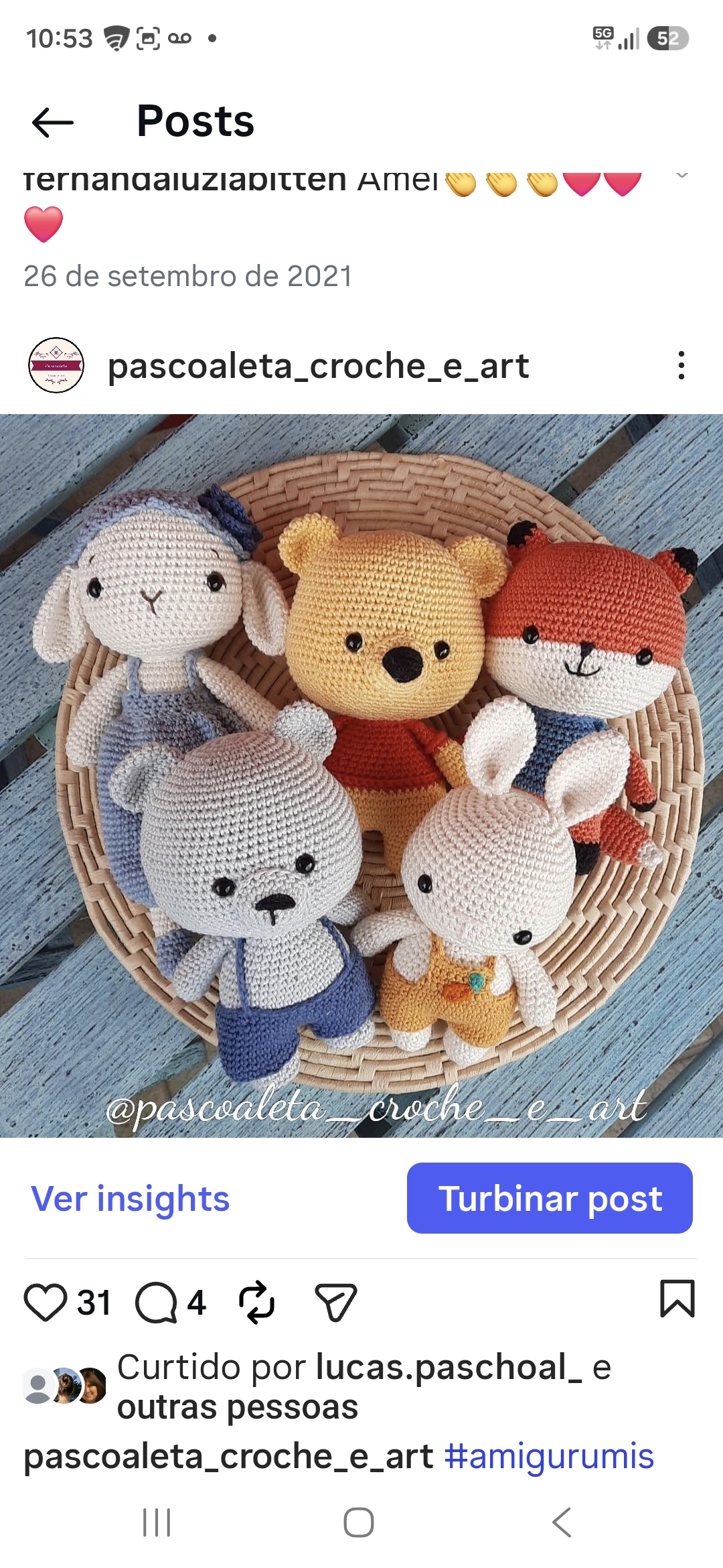 Bichinhos amigurumis