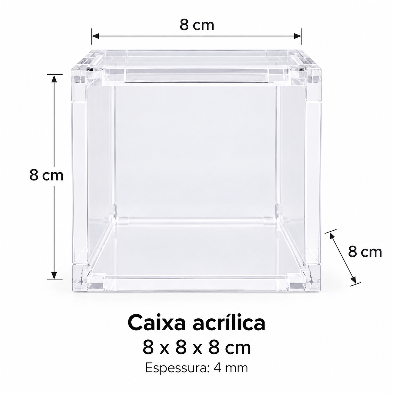 Kit Maçã Decorativa Clara em Ônix Paquistanês com Caixa Acrílica 8x8x8 cm